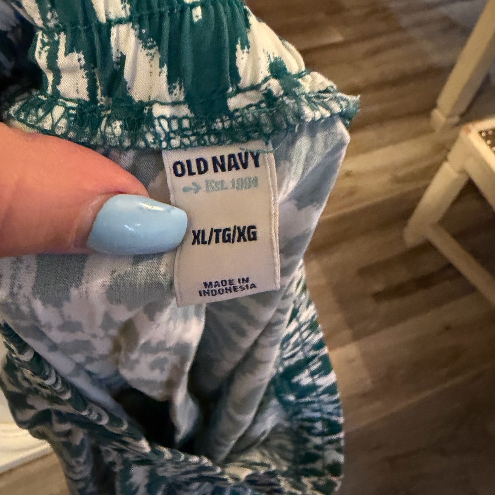 Old Navy Teal and White maxi Skirt - Picture 3 of 3
